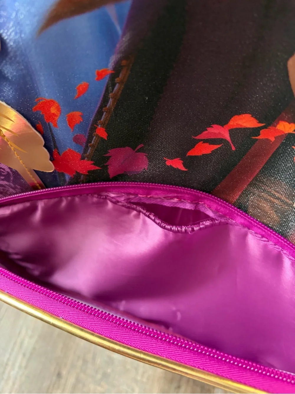 Disney Purple & Pink Anna and Elsa Holographic Backpack